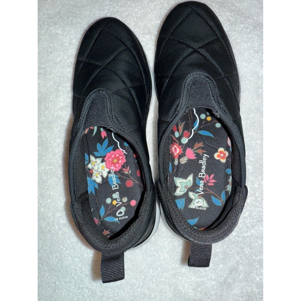 Vera Bradley Black Slip on Shoes Ladies Size 5 - Picture 8 of 9